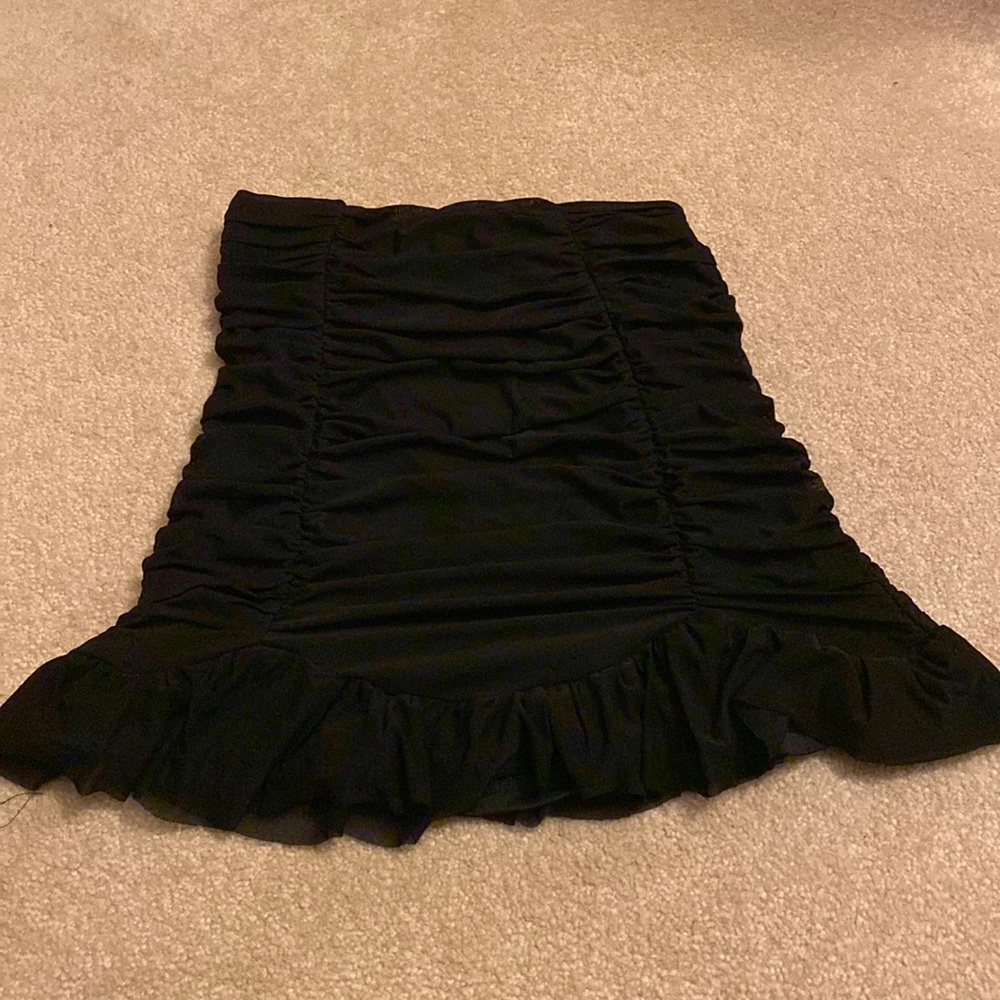 THATSSOFETCH black mesh mini skirt